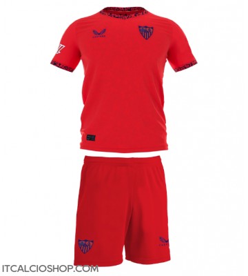 Sevilla Seconda Maglia Bambino 2024-25 Manica Corta (+ Pantaloni corti)